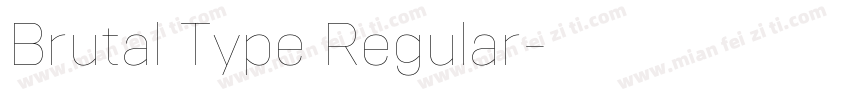 Brutal Type Regular字体转换